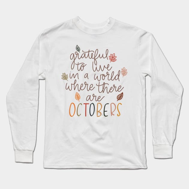 October Long Sleeve T-Shirt by nicolecella98